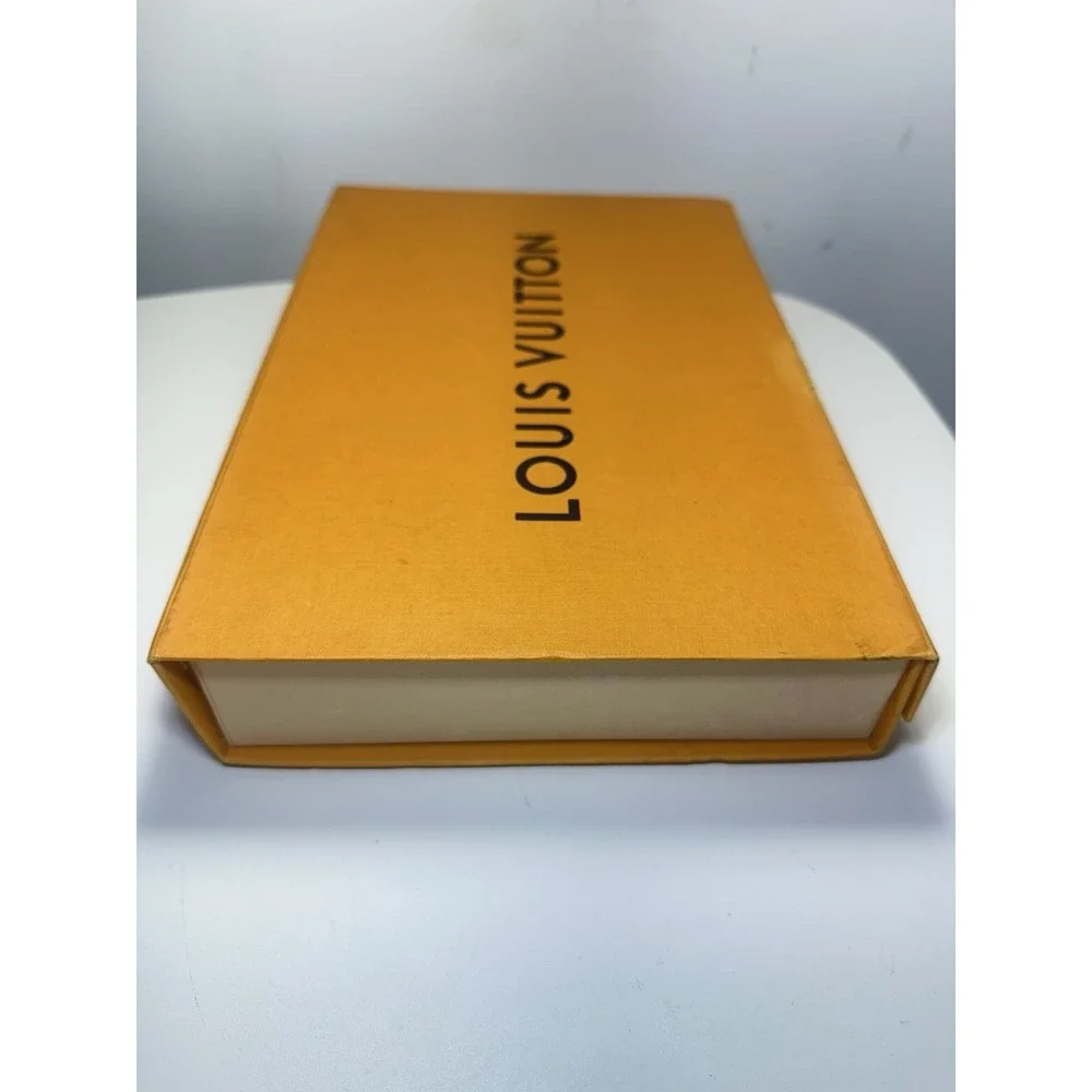 Louis Vuitton Empty Magnetic Gift Box Orange Storage Case 12x8x2 Authentic FLAW